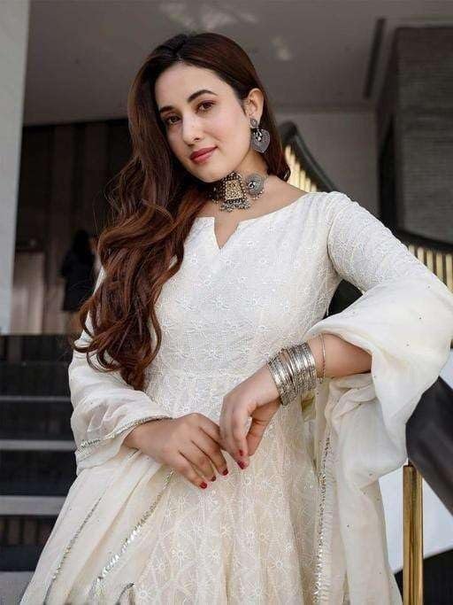 ANNI DESIGNER Pure Cotton Anarkali Kurta Palazzo Dupatta Set for Women