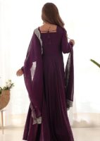Women's Rayon Printed Anarkali Kurti with Palazzos/pant and Dupatta Set