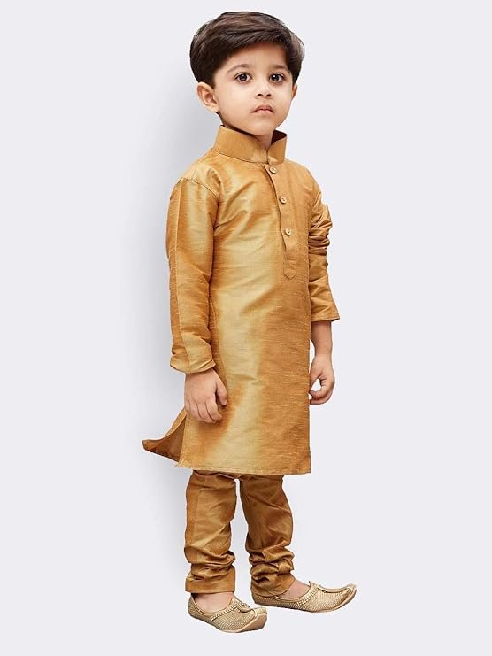AJ DEZINES Boys Ethnic Kurta Pajama Set | Cotton Full Sleeve Chikankari Kurta with Sequins