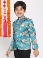 JBN Creation Boys' Silk Blend Nehru Jacket