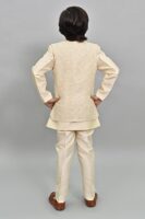 AHHAAAA Kids Indian Ethnic Velvet Waistcoat Silk Kurta Pyjama Set Bollywood Style Wedding Ethnic for Boys