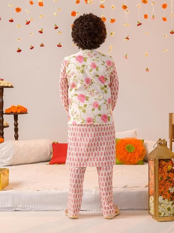 AJ DEZINES Boys Ethnic Kurta Pajama Set