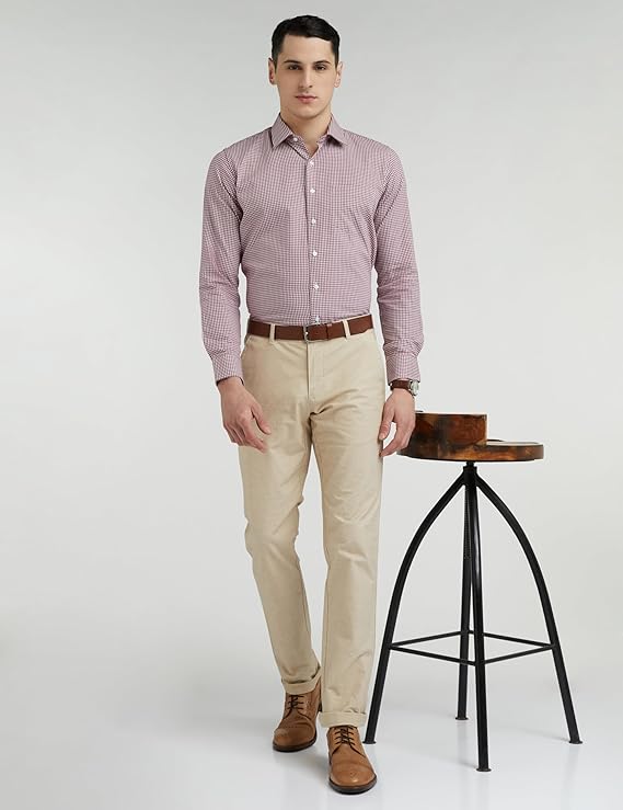 Van Heusen Men Cotton Solid Slim Fit Formal Shirt